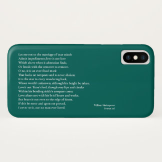 Sonnet 116Let me not to the marriage of true minds iPhone X Case