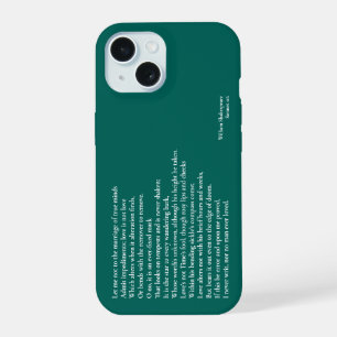 Sonnet 116Let me not to the marriage of true minds iPhone 15 Case