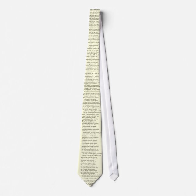 Sonnet # 12 by William Shakespeare Tie (Front)