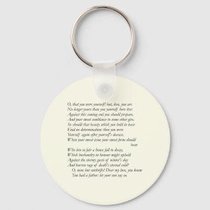 Sonnet # 13 by William Shakespeare Key Ring