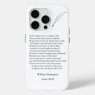 Sonnet # 18 by William Shakespeare iPhone 15 Pro Case