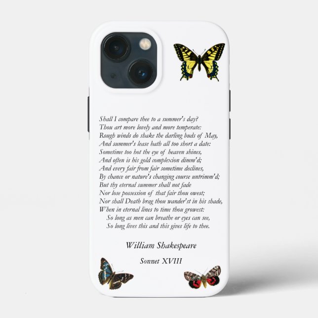 Sonnet # 18 by William Shakespeare Case-Mate iPhone Case (Back)