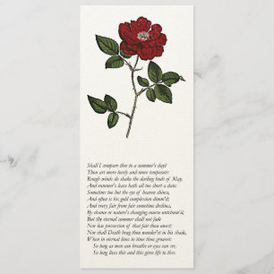 Sonnet # 18 by William Shakespeare Invitation