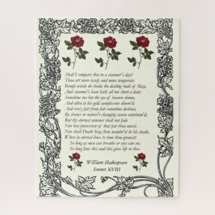 Sonnet # 18 by William Shakespeare Jigsaw Puzzle
