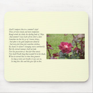 Sonnet # 18 by William Shakespeare Mouse Mat