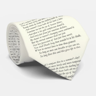 Sonnet # 18 by William Shakespeare Tie