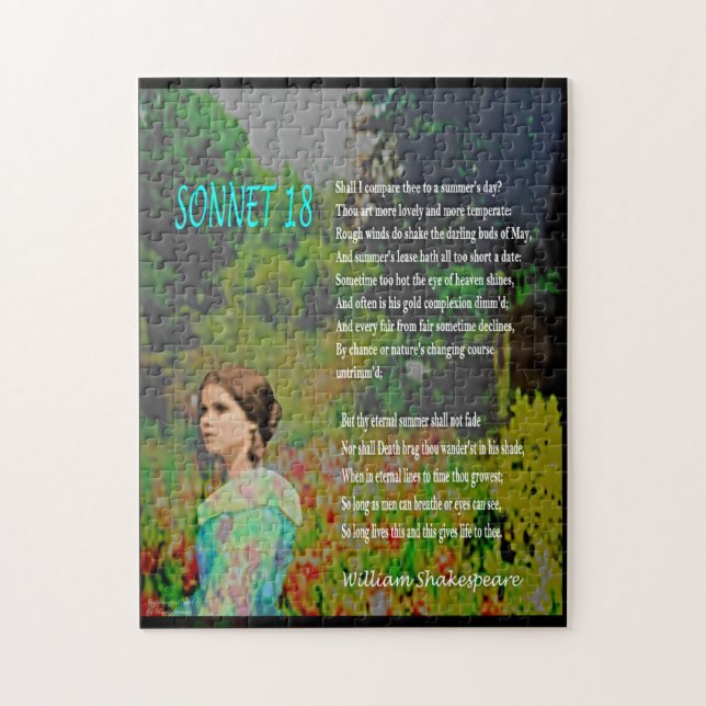 Sonnet 18 jigsaw puzzle (Vertical)
