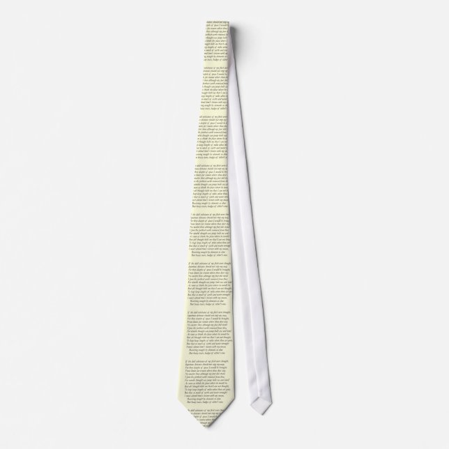 Sonnet # 44 by William Shakespeare Tie (Front)