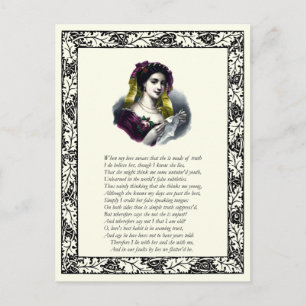 Sonnet Number 138 by William Shakespeare Postcard