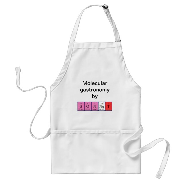 Sonnet periodic table name apron (Front)