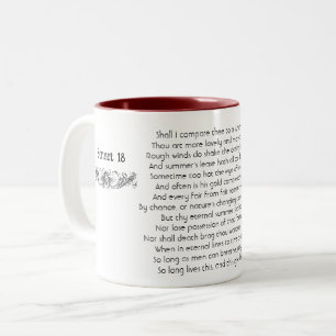 Sonnet Shakespeare 18   Two-Tone Coffee Mug