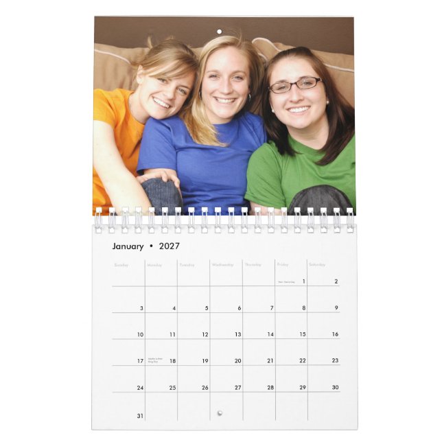 Sonniton State University Calendar - Teal/Grey (Jan 2027)