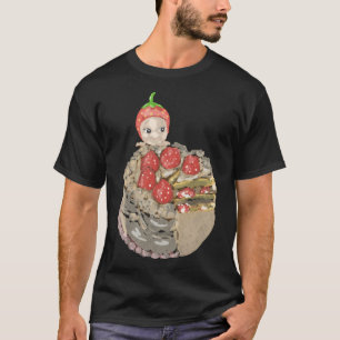 Sonny Angel Inspired Strawberry Cake Cute Cherub P T-Shirt