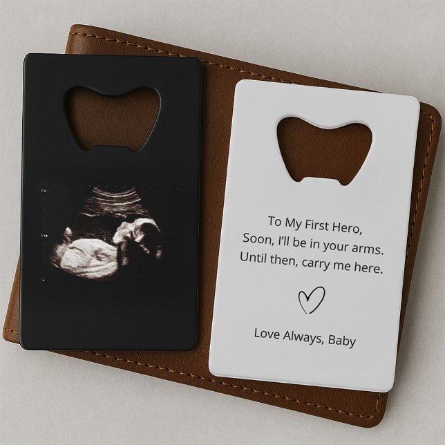 Sonogram Gift for Dad Ultrasound Photo Wallet Card (Creator Uploaded)