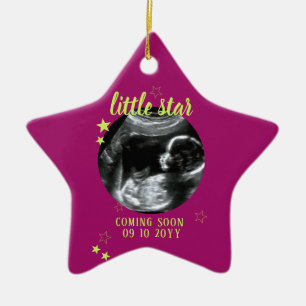 Sonogram Keepsake Baby Ultrasound Ceramic Tree Decoration