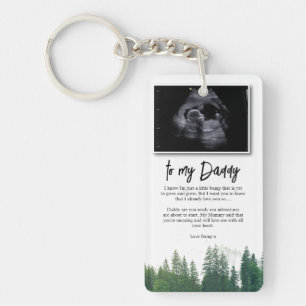 Sonogram Letter From Bump for Expecting Dad Key Ring