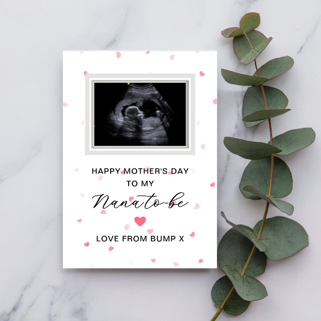 Sonogram Mother's Day from Bump to Nana to be  Invitation (Creator Uploaded)