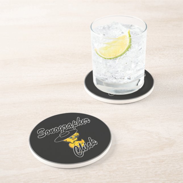 Sonographer Chick #4 Coaster (Side)