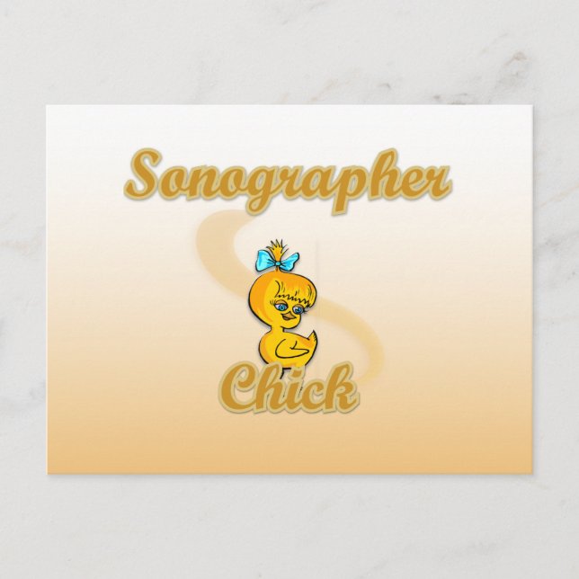 Sonographer Chick Postcard (Front)
