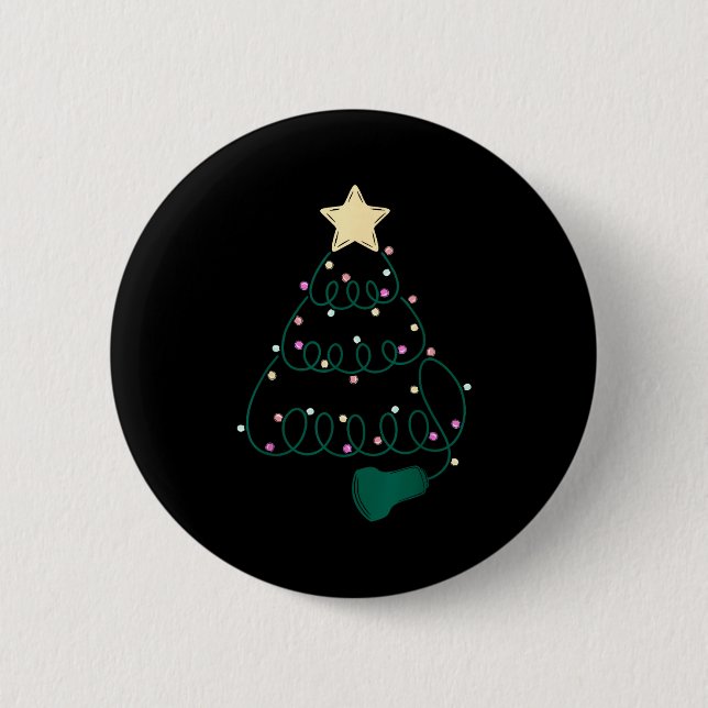 Sonographer Christmas Tree Ultrasound Mfm Sonograp 6 Cm Round Badge (Front)