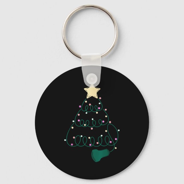 Sonographer Christmas Tree Ultrasound Mfm Sonograp Key Ring (Front)