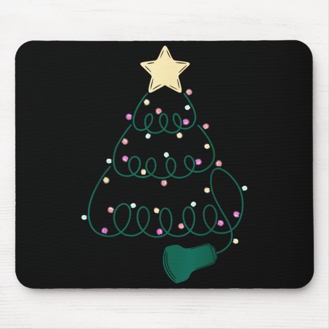 Sonographer Christmas Tree Ultrasound Mfm Sonograp Mouse Mat (Front)