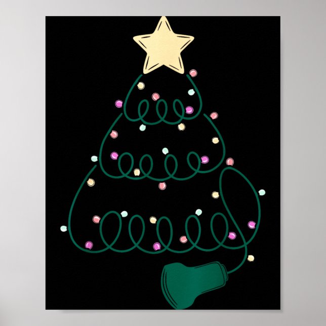 Sonographer Christmas Tree Ultrasound Mfm Sonograp Poster (Front)