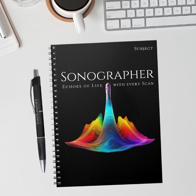 Sonographer-Colourful Ultrasound Waves Notebook (Sonographer-Colorful Ultrasound Waves Notebook)