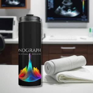 Sonographer-Colourful Ultrasound Waves Thermal Tumbler