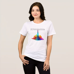 Sonographer-Colourful Ultrasound Waves Tri-Blend Shirt