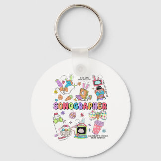 Sonographer Easter Day Ultrasound Tech Bunny Easte Key Ring