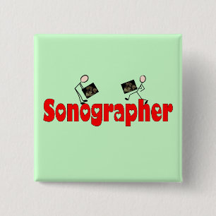 Sonographer Gifts 15 Cm Square Badge
