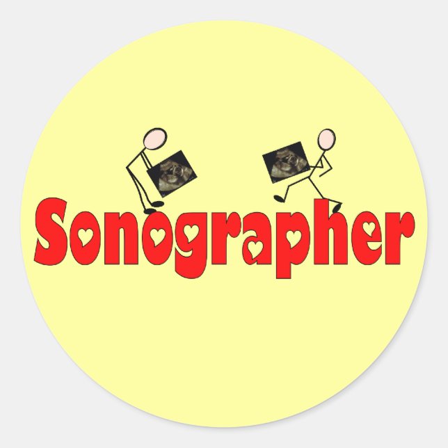 Sonographer Gifts Classic Round Sticker (Front)