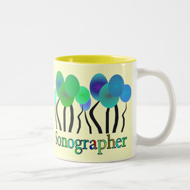 Sonographer Gifts Two-Tone Coffee Mug (Right)