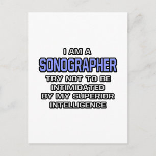 Sonographer Joke ... Superior Intelligence Postcard