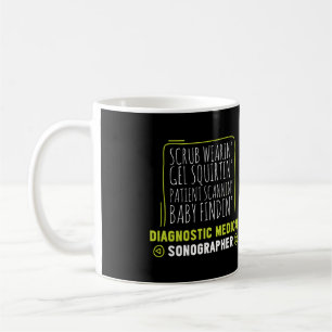 Sonographer Scrub Wearing Ultrasound Tech Gift Coffee Mug