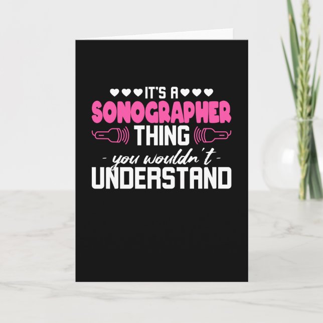 Sonographer Sonography Thing Card (Front)
