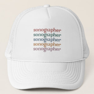 Sonographer Ultrasound Tech Retro Sonographer Gift Trucker Hat