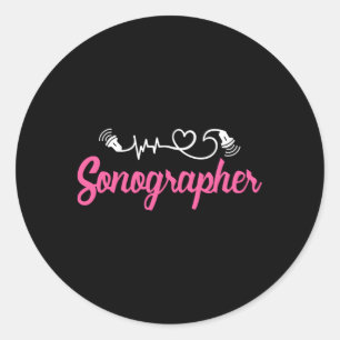 Sonographer Ultrasound Tech Sonography Technician  Classic Round Sticker