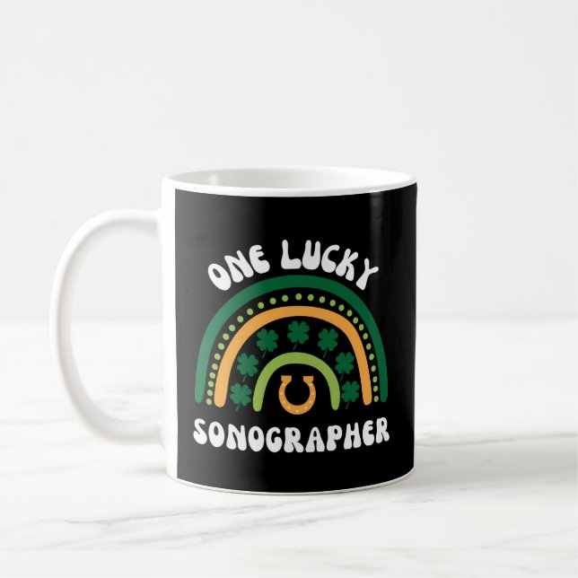 Sonographer Ultrasound Technician St Patrick'S Day Coffee Mug (Left)