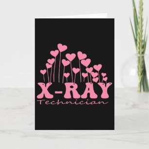 Sonographer Valentine Hearts Radiology Technician  Card