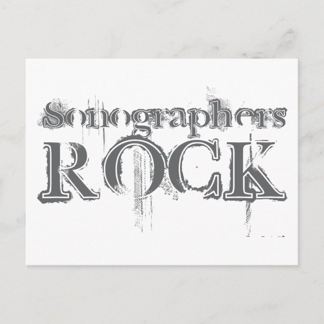 Sonographers Rock Postcard (Front)
