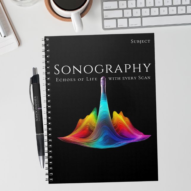 Sonography-Colourful Ultrasound Waves Notebook (Sonography-Colorful Ultrasound Waves Notebook)