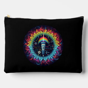 Sonography Colourful Ultrasound Waves-Physics Accessory Pouch