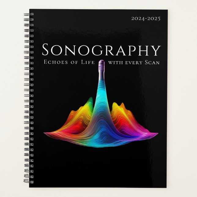 Sonography-Colourful Ultrasound Waves Planner (Front)