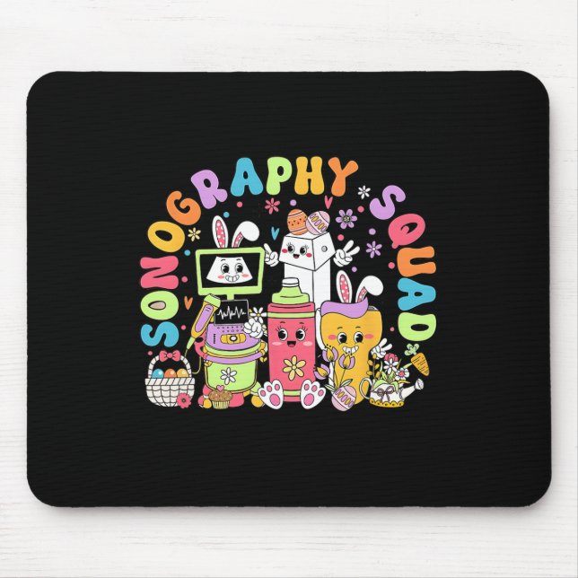 Sonography Squad Easter Ultrasound Tech Easter Son Mouse Mat (Front)