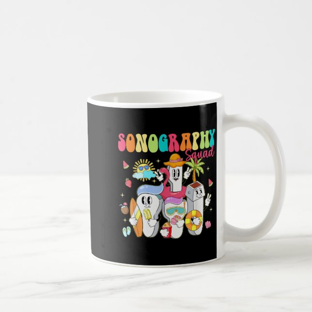 Sonography Squad Summer Vibe Float Ultrasound Tech Coffee Mug (Right)