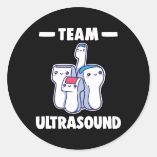 Sonography Team Ultrasound For Sonographer Radiolo Classic Round Sticker