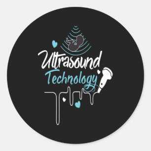 Sonography Ultrasound Tech Classic Round Sticker