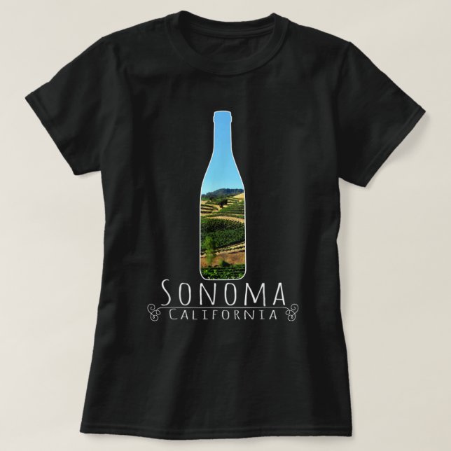 Sonoma California product - Wine Country T-Shirt (Design Front)